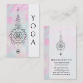 *~*のパステル調の虹の渦巻の神聖な幾何学のヨガ 名刺 (正面/裏面)