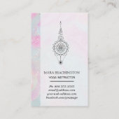 *~*のパステル調の虹の渦巻の神聖な幾何学のヨガ 名刺 (裏面)