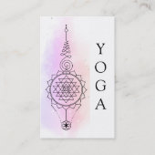 *~*のパステル調の虹は神聖な幾何学のヨガを主演します 名刺 (正面)