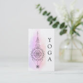 *~*のパステル調の虹は神聖な幾何学のヨガを主演します 名刺 (スタンド正面)