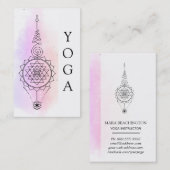 *~*のパステル調の虹は神聖な幾何学のヨガを主演します 名刺 (正面/裏面)