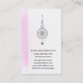 *~*のパステル調の虹は神聖な幾何学のヨガを主演します 名刺 (裏面)