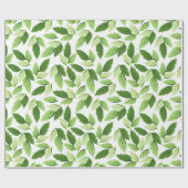 のパタ葉ーン、葉のパターン、緑の葉 ラッピングペーパー (フラット)