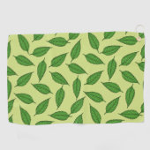 のパタ離れーン、葉のパターン、春離れの ゴルフタオル (横)