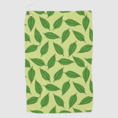 のパタ離れーン、葉のパターン、春離れの ゴルフタオル (正面)