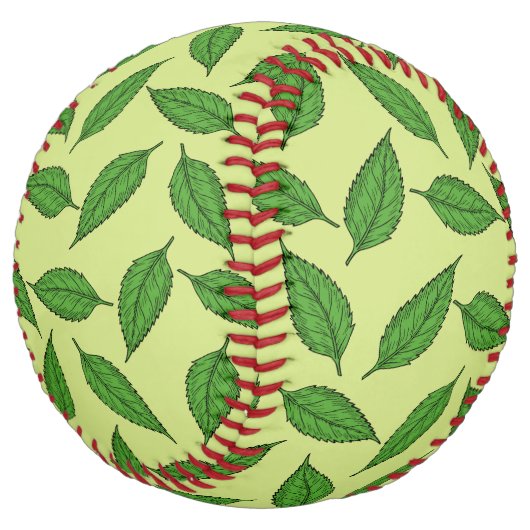 のパタ離れーン、葉のパターン、春離れの ソフトボール (アングル)