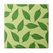 のパタ離れーン、葉のパターン、春離れの タイル (正面)