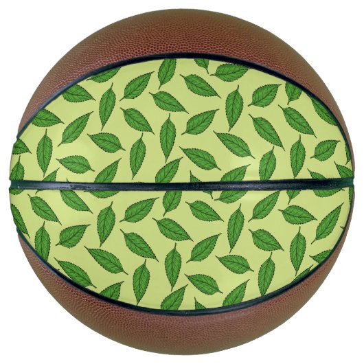 のパタ離れーン、葉のパターン、春離れの バスケットボール (正面)