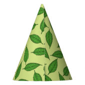 のパタ離れーン、葉のパターン、春離れの パーティーハット (裏面)