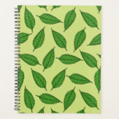 のパタ離れーン、葉のパターン、春離れの プランナー手帳 (正面)