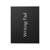 のパッ書ドの黒い色の背景の白い文字ノート ノートパッド (回転)