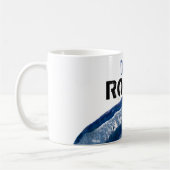 *~*のパパは石のLapidaryの青の瑪瑙を揺すります コーヒーマグカップ (左)