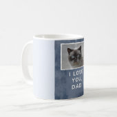 のパパ(w)カスタムな猫の写真のマグ愛して下さい コーヒーマグカップ (正面左)