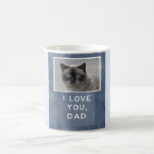 のパパ(w)カスタムな猫の写真のマグ愛して下さい コーヒーマグカップ (中央)