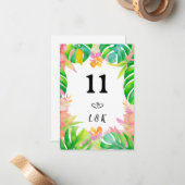 のパラダイス結婚テーブル番号カード ノートカード (正面/裏面インサイチュ)