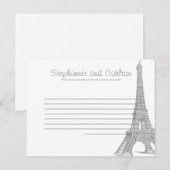 のパリ結婚ス書き込み可能アドバイスカード アドバイスカード (正面/裏面)