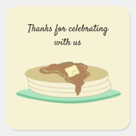 のパンケ感謝していーキ祝スタック スクエアシール
