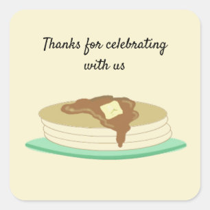 のパンケ感謝していーキ祝スタック スクエアシール