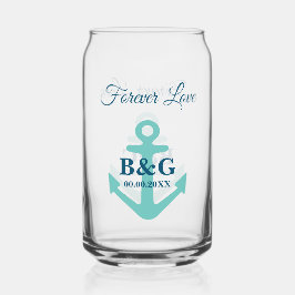のパーソナライズされたための航海の結婚眼鏡 ガラス缶