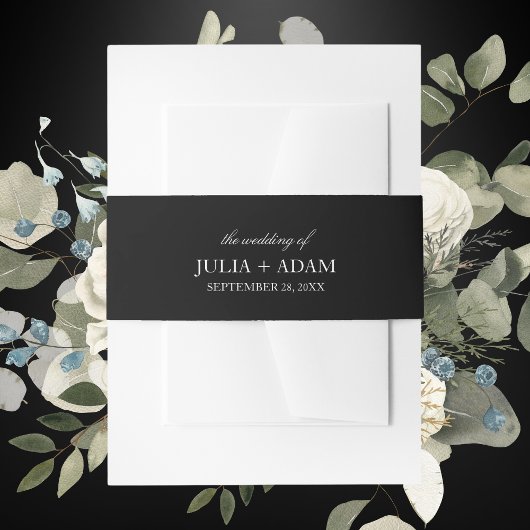 のパーソナライズされたの白黒結婚表示 招待状ベリーバンド