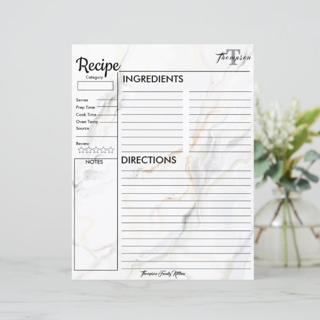 のパーソナライズされたキッチンからモノグラム…レシピ (スタンド正面)