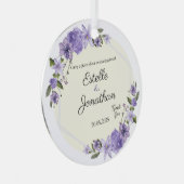 のパーソナライズされたキーチ結婚ェイン：完璧なキープサケ メタルオーナメント (正面右)