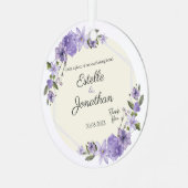 のパーソナライズされたキーチ結婚ェイン：完璧なキープサケ メタルオーナメント (正面左)