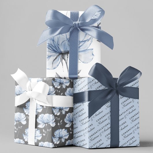 のパーソナライズされたフローララッ結婚ピング紙シート ラッピングペーパーシート