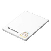 のパーソナライズされたボー教えホレインボーに夢中 ノートパッド (回転)