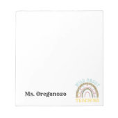 のパーソナライズされたボー教えホレインボーに夢中 ノートパッド (正面)