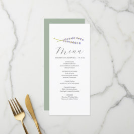 のパーソナライズされたメ結婚ニュー・カードLavender & Sage メニュー