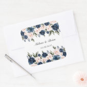 のパーソナライズされたラベルの結婚テンプレート スクエアシール (封筒)