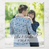 のパーソナライズされたワ結婚インボトルラベル ワインラベル (シングルラベル)