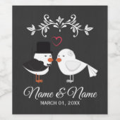 のパーソナライズされたワ結婚インボトルラベル ワインラベル (シングルラベル)