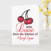 ～のパーソナライズされた台所から カード (黄色い花)