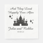 のパーソナライズされた後ずっと楽し結婚く スタンダードランチョンナプキン (正面)