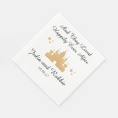 のパーソナライズされた後ずっと楽し結婚く スタンダードランチョンナプキン (角)