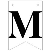 のパーソナライズされた日と新婦イニシャル バンティングフラッグ (第3の旗)