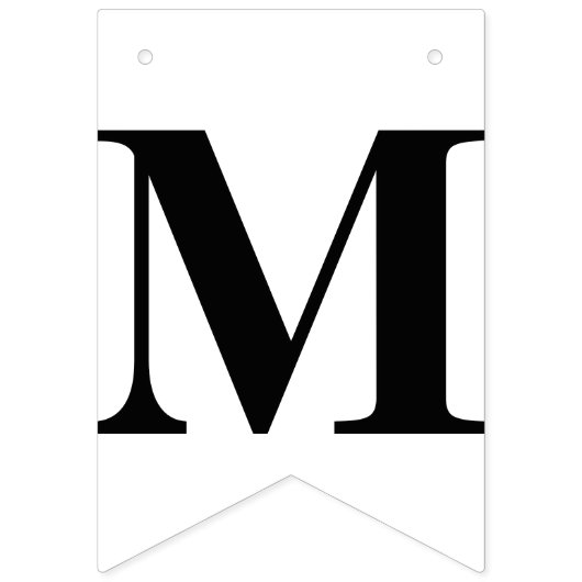 のパーソナライズされた日と新婦イニシャル バンティングフラッグ (第3の旗)