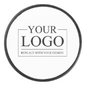 のパーソナライズされた結婚カスタムアイディアの追加ロゴ アイスホッケーパック (正面)