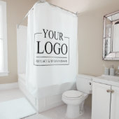のパーソナライズされた結婚カスタムアイディアの追加ロゴ シャワーカーテン (インサイチュ)