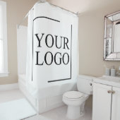 のパーソナライズされた結婚カスタムアイディアの追加ロゴ シャワーカーテン (インサイチュ)