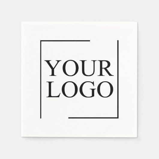 のパーソナライズされた結婚カスタムアイディアの追加ロゴ スタンダードカクテルナプキン (正面)