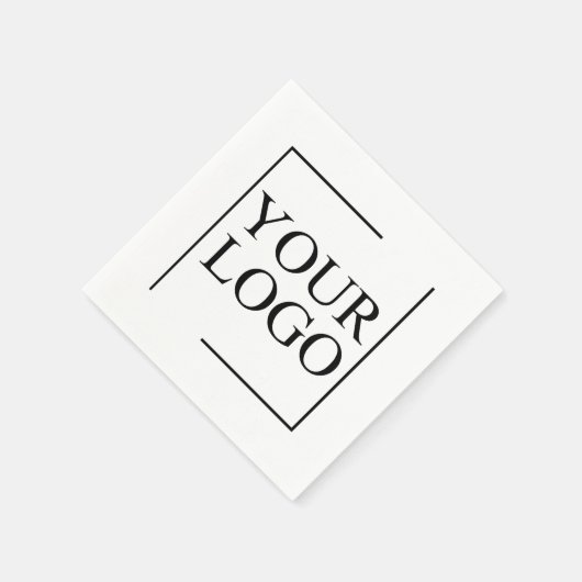 のパーソナライズされた結婚カスタムアイディアの追加ロゴ スタンダードカクテルナプキン (角)