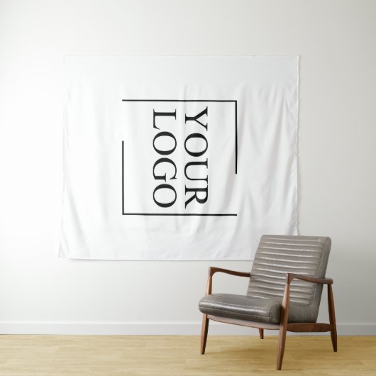 のパーソナライズされた結婚カスタムアイディアの追加ロゴ タペストリー (インサイチュ(横))