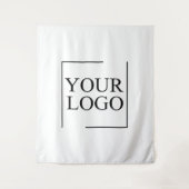 のパーソナライズされた結婚カスタムアイディアの追加ロゴ タペストリー (正面)