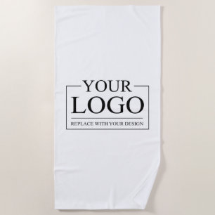 のパーソナライズされた結婚カスタムアイディアの追加ロゴ ビーチタオル