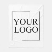 のパーソナライズされた結婚カスタムアイディアの追加ロゴ フリースブランケット (正面)