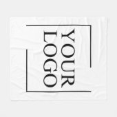 のパーソナライズされた結婚カスタムアイディアの追加ロゴ フリースブランケット (正面(横))