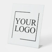 のパーソナライズされた結婚カスタムアイディアの追加ロゴ 台座サイン (正面)